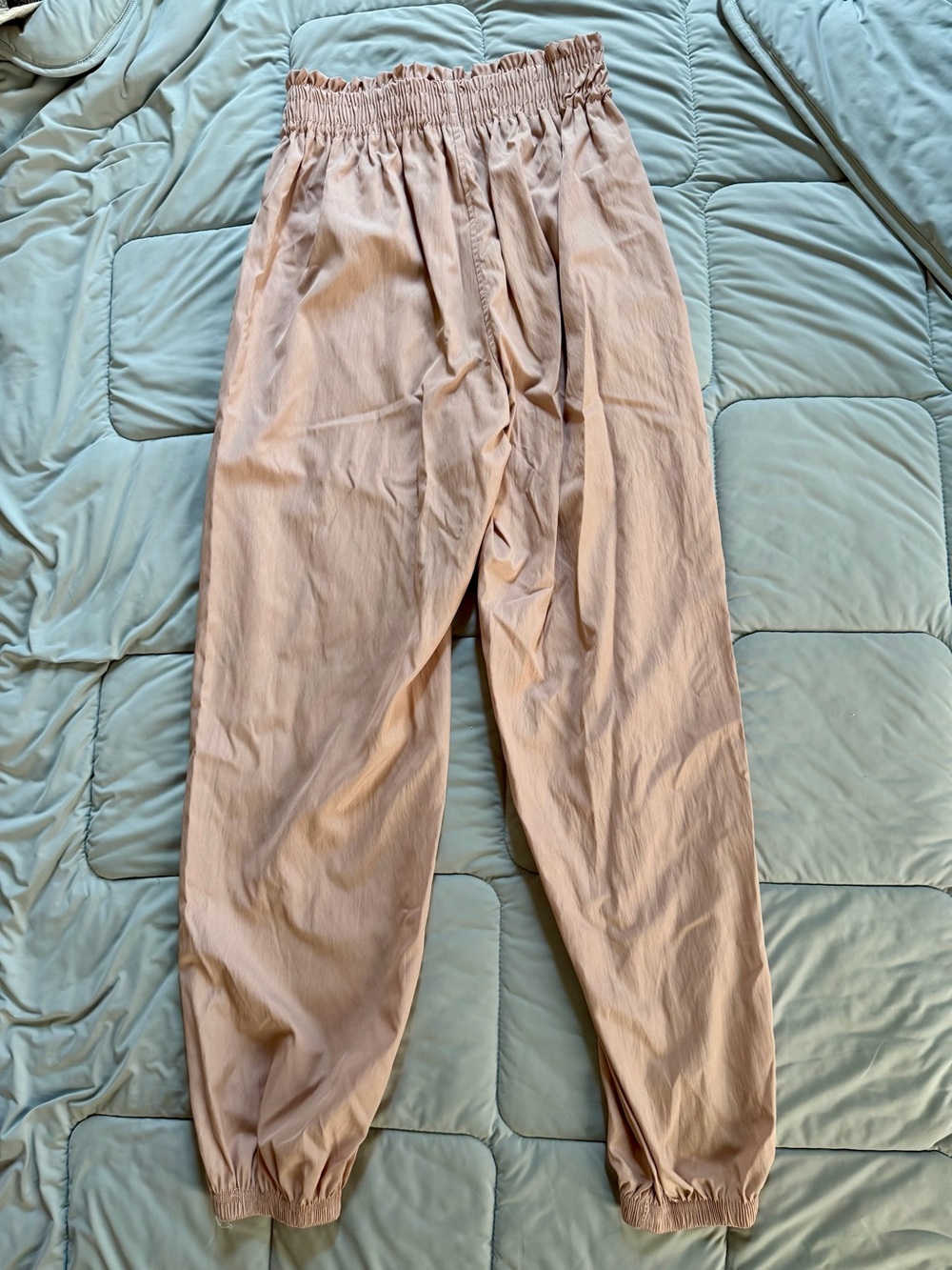 SHEIN Women's Elastic-Waist Blush Jogger Pants parachute